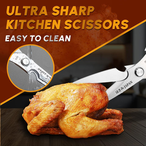 Huusk extended 7-inch blade improves leverage for poultry and thick ingredients.