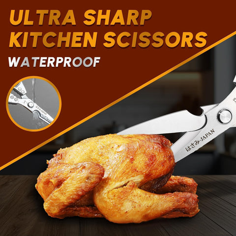 Huusk kitchen shears set black with sleek, secure grip.
