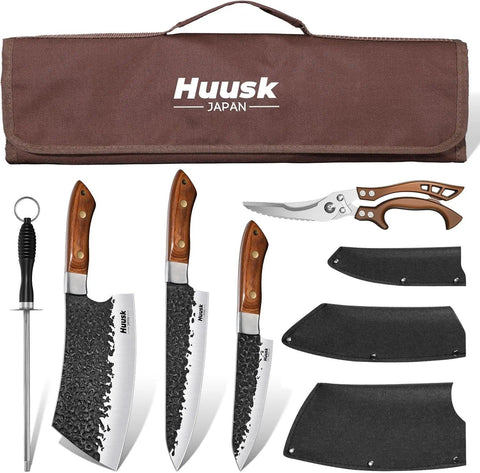 Huusk knife set 5pcs gift box image showing premium packaging for gifting and storage.