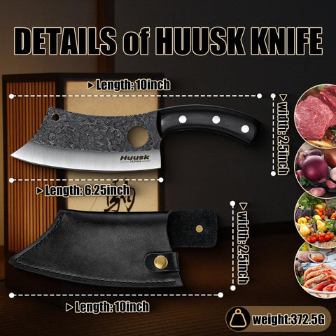 Huusk leather sheath ready for safe portable carry on outings.