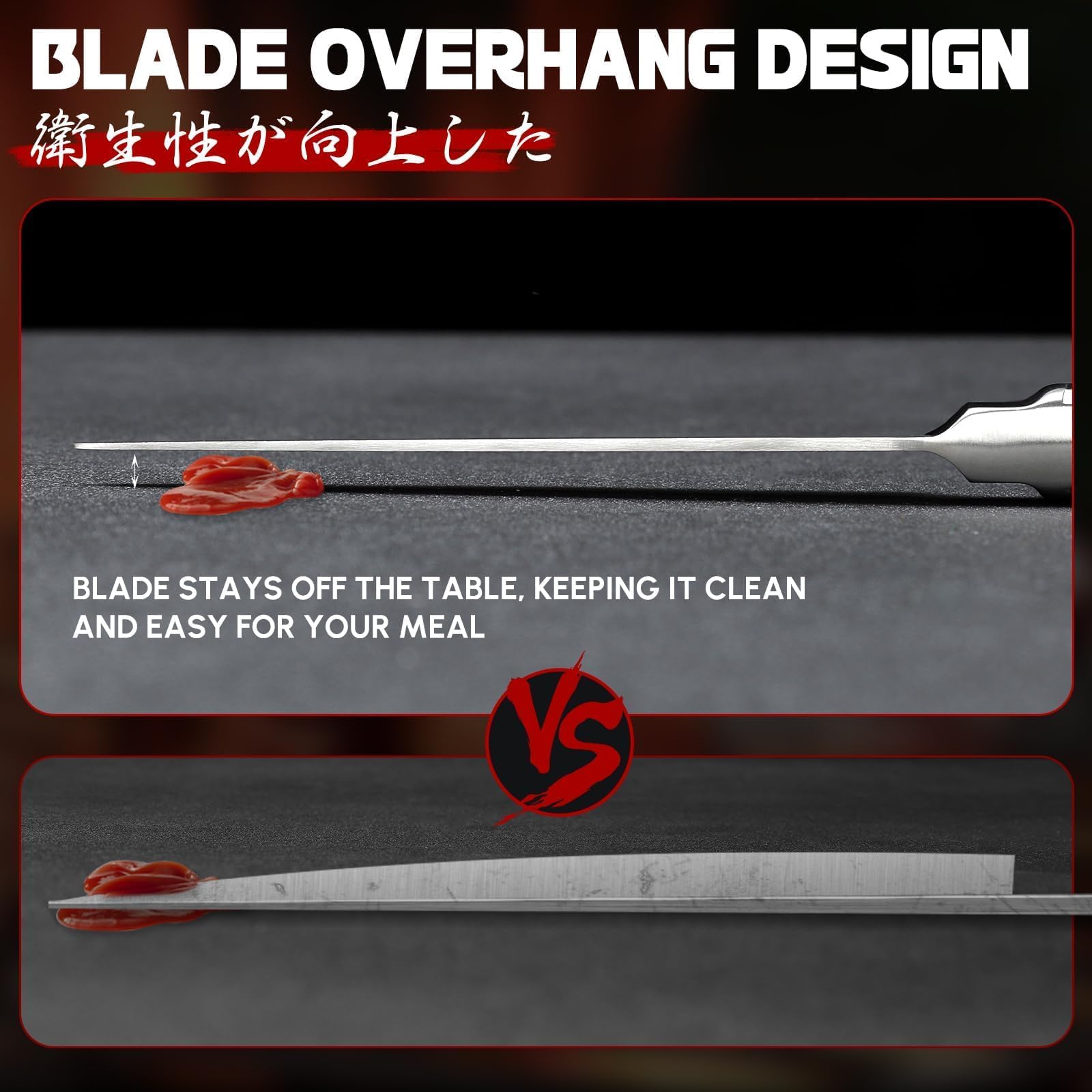 One-piece seamless Huusk blade for easy cleaning