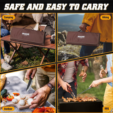 Huusk poultry shears and sharpening rod in one versatile kitchen tool.