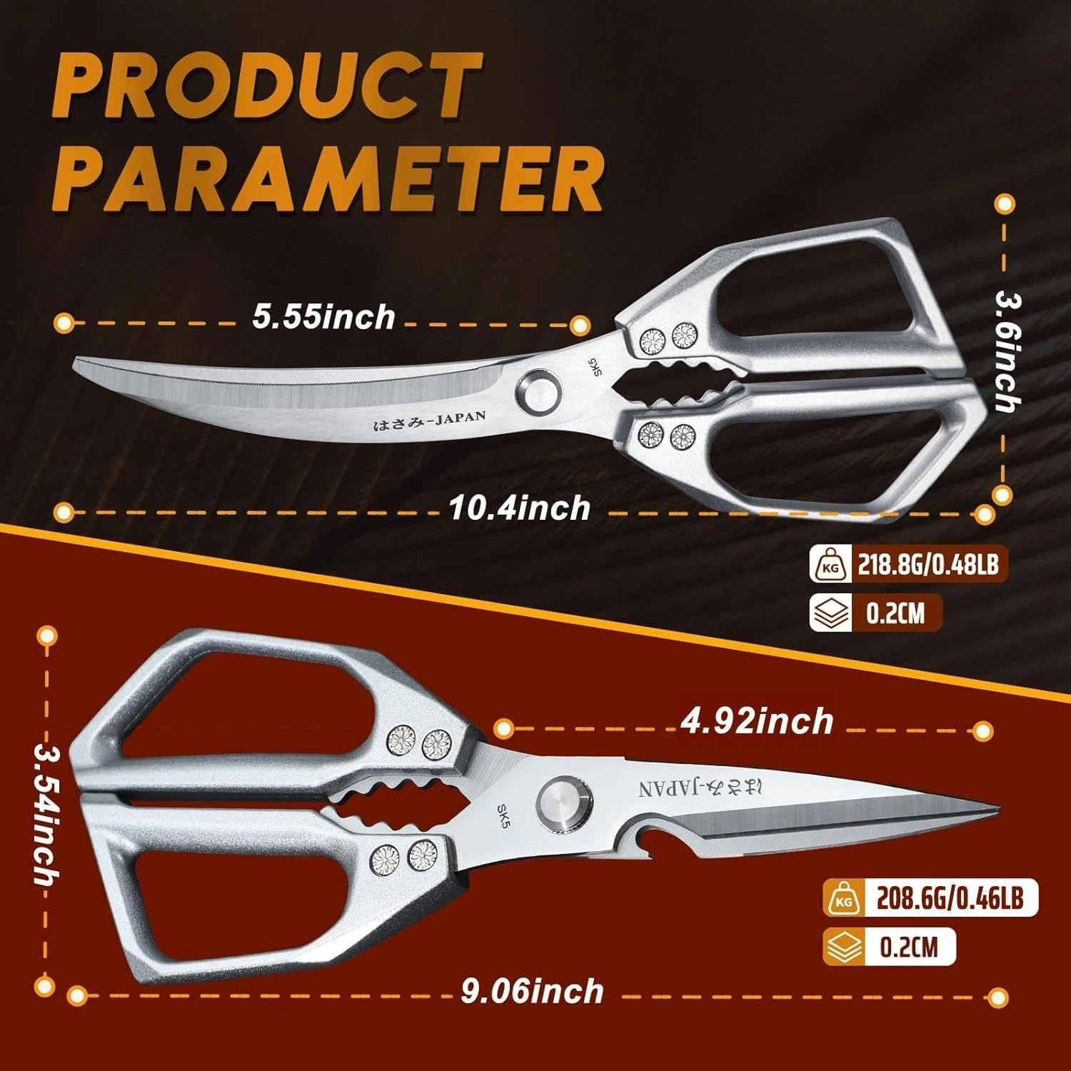 Huusk stainless steel dishwasher-safe blades simplify cleaning after cooking