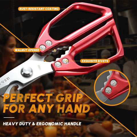 Huusk stainless steel kitchen scissors deliver durable sharp performance.