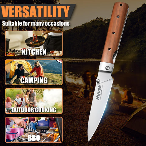 Huusk travel pocket knife ideal for camping and outdoor meals