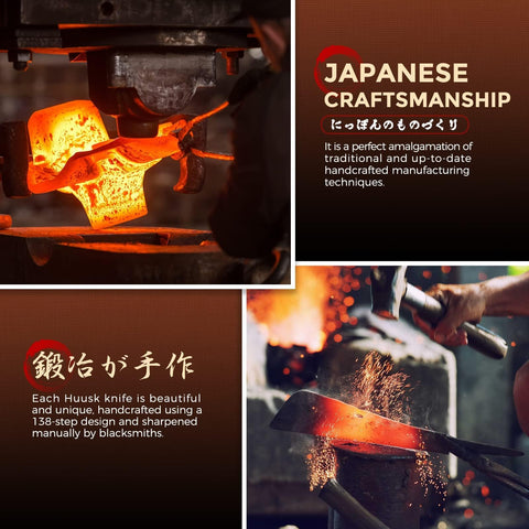 Huusk Viking Knife blackened blade resists rust during everyday kitchen tasks.