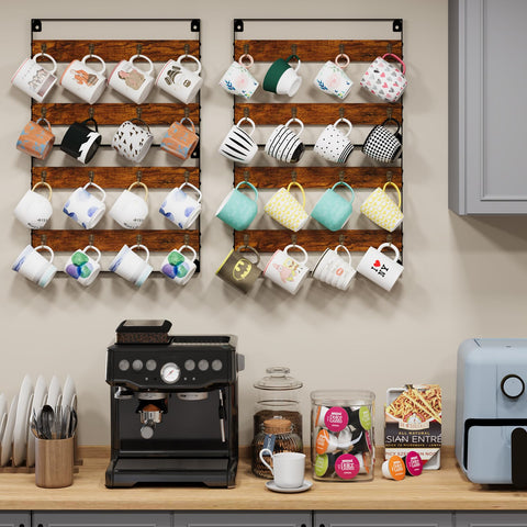 Huxitocan mugs hooks spaced 4.45 inches to prevent collisions