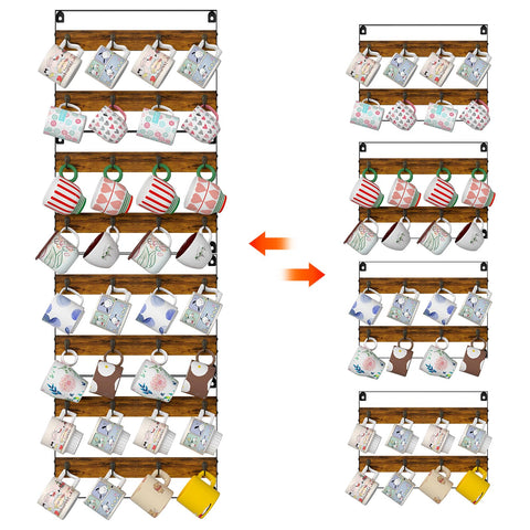 Huxitocan wall-mounted shelf keeps mugs organized and within reach