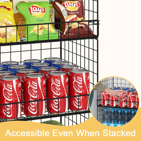 Huxitocan wire mesh baskets keep produce fresh and visible on demand.