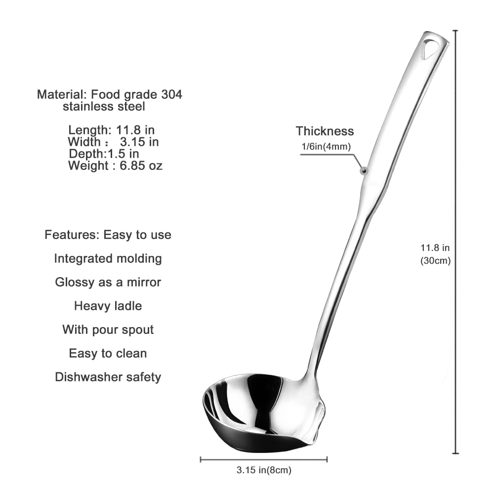 Hvanam 11-8-inch ladle handle grip in use