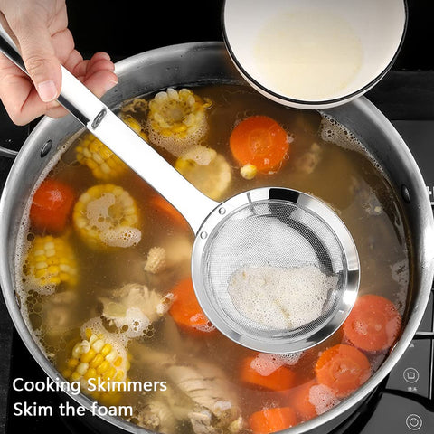 Hvanam stainless steel filter spoon handles comfortable grip for cooking