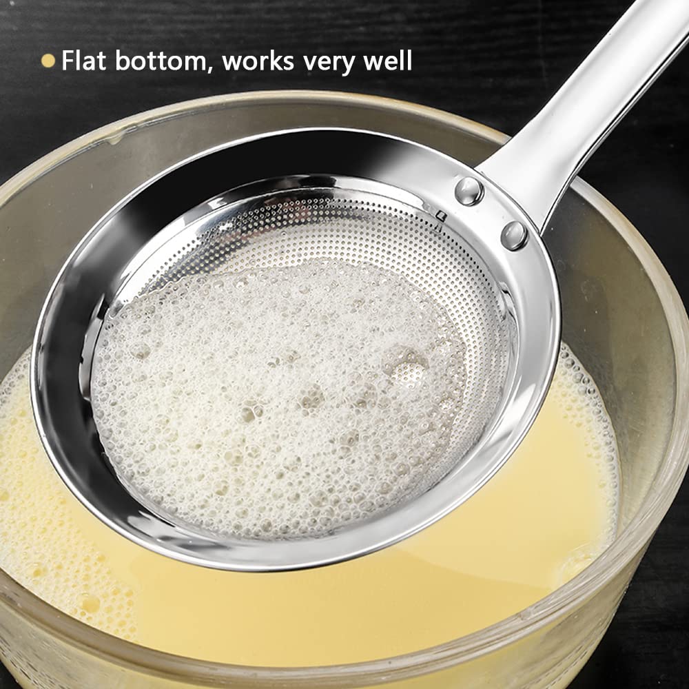 Hvanam fine mesh filter spoon in stainless steel for precise filtration