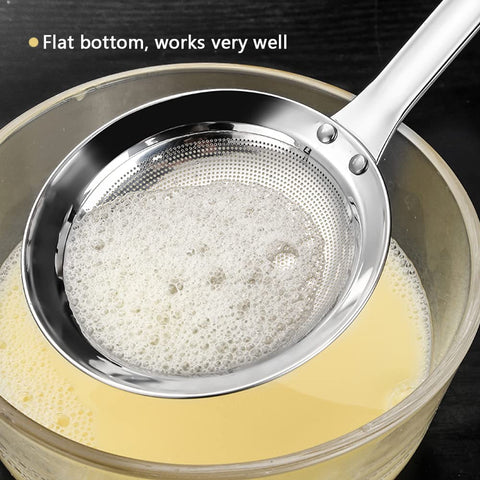 Hvanam fine mesh filter spoon in stainless steel for precise filtration
