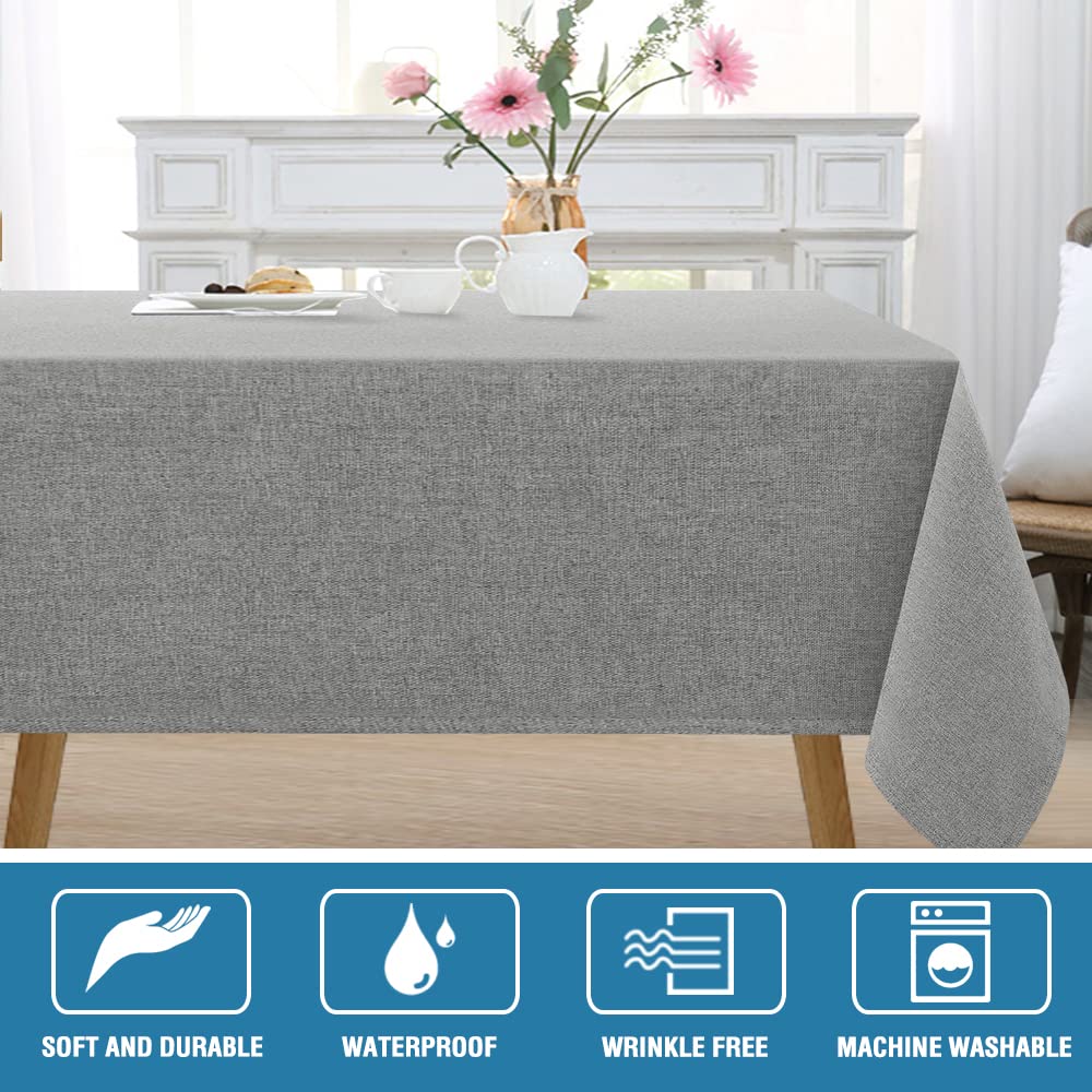 H.VERSAILTEX waterproof tablecloth closeup showing durable spill protection