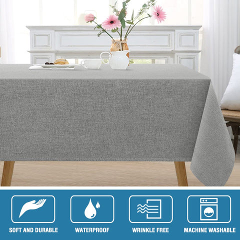 H.VERSAILTEX waterproof tablecloth closeup showing durable spill protection