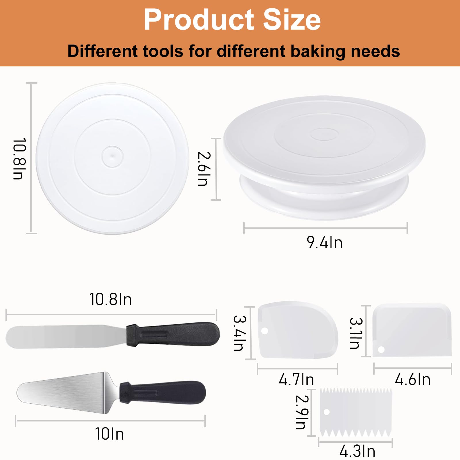 hvominxs cake scrapers with three edges for versatile patterns