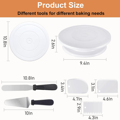 hvominxs cake scrapers with three edges for versatile patterns