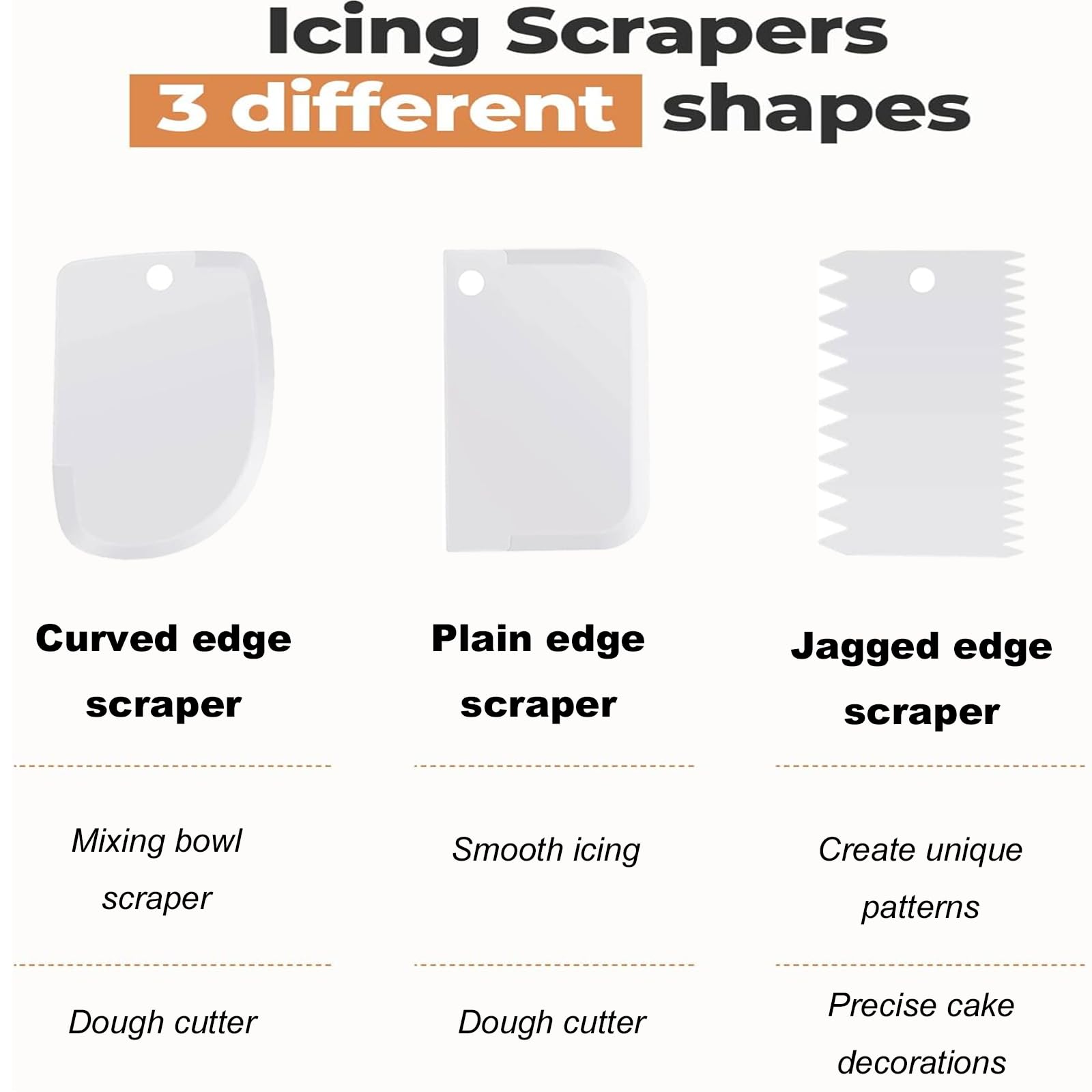 hvominxs icing smoother 10-inch for flawless, clean frosting edges