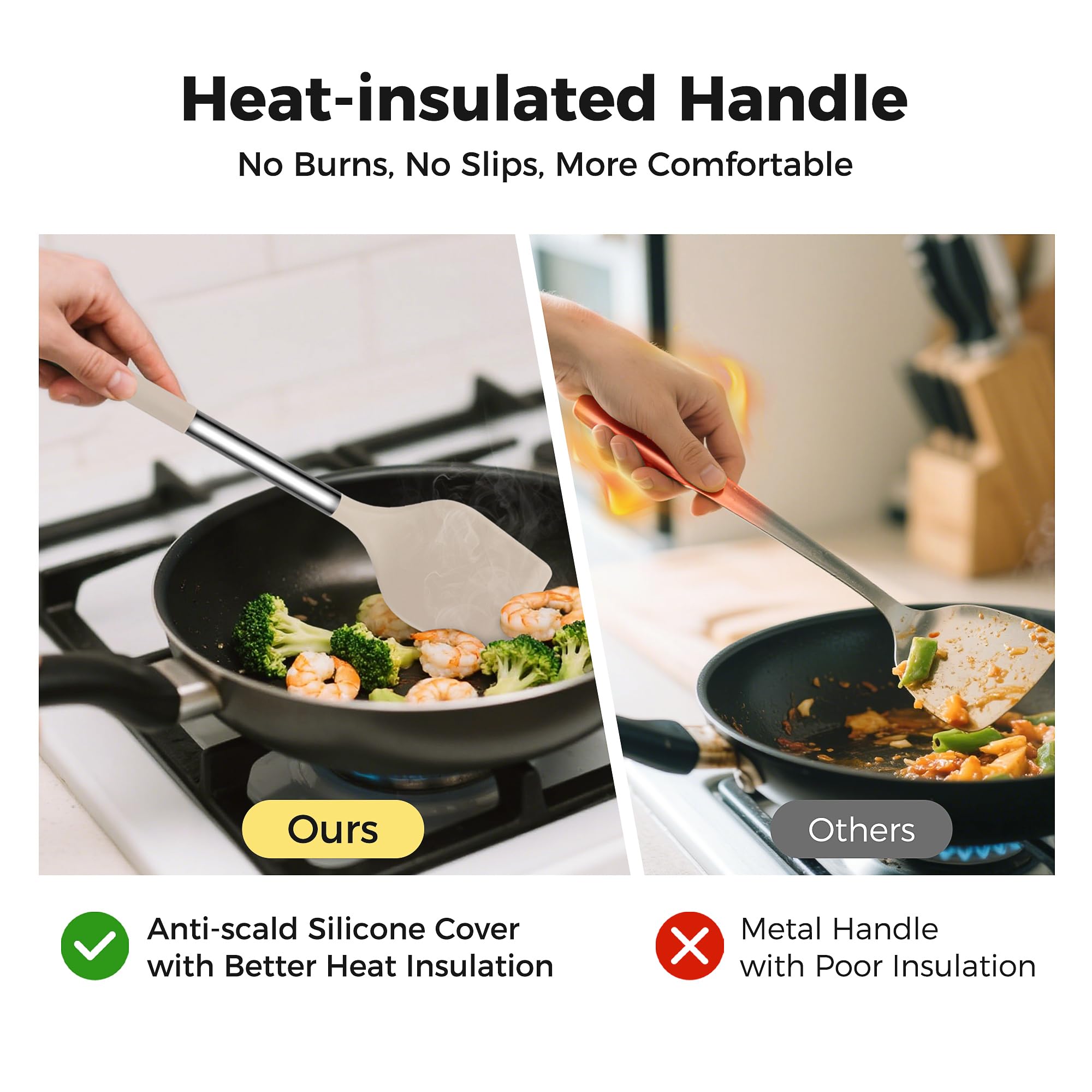 Hvygss utensils holder keeps tools organized and within reach on the counter
