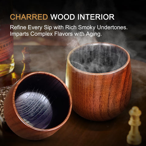 HWISDMIG ergonomic wooden tumbler shown in hand for comfortable grip