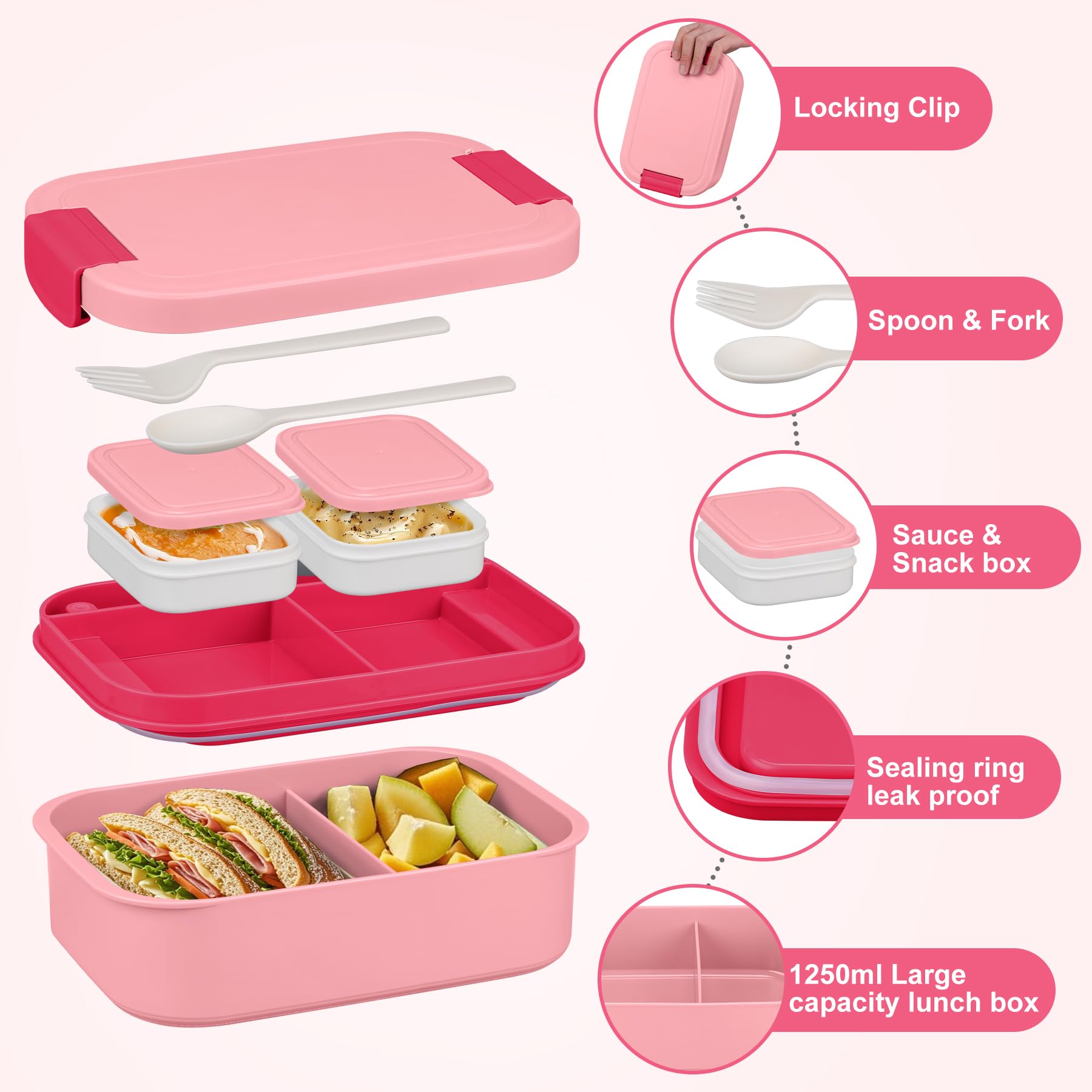 HWONMTE insulated lunch bag with compact size and heat retention for on-the-go meals