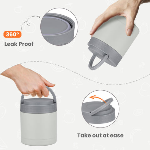 HWONMTE leak-proof lid design helps prevent spills during commutes.