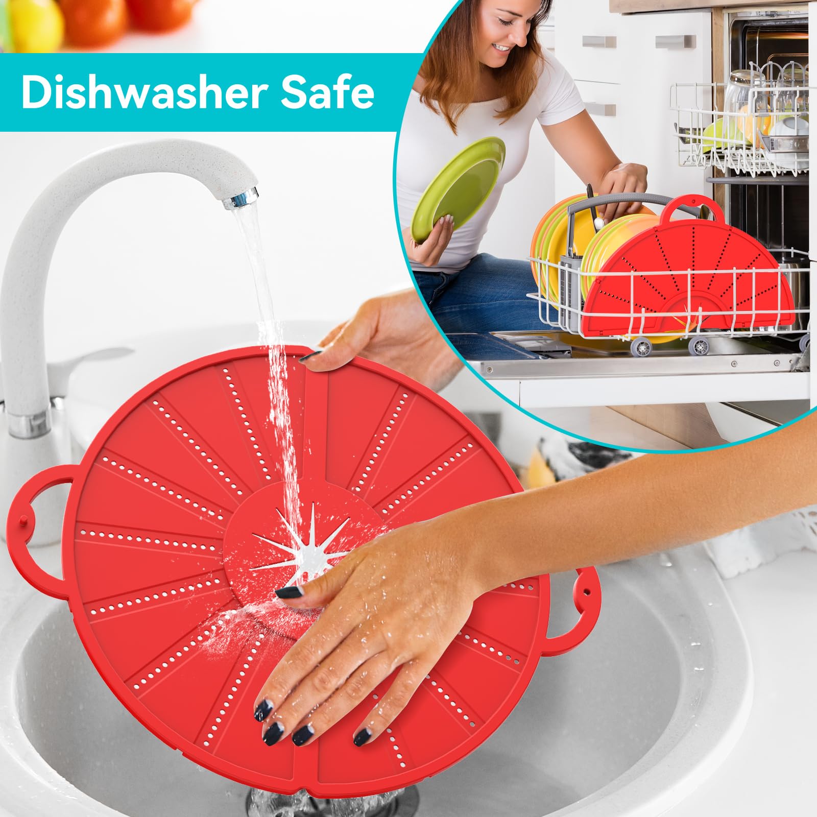 HWXQJJHONEY non-stick oil splatter guard preserves kitchen counters