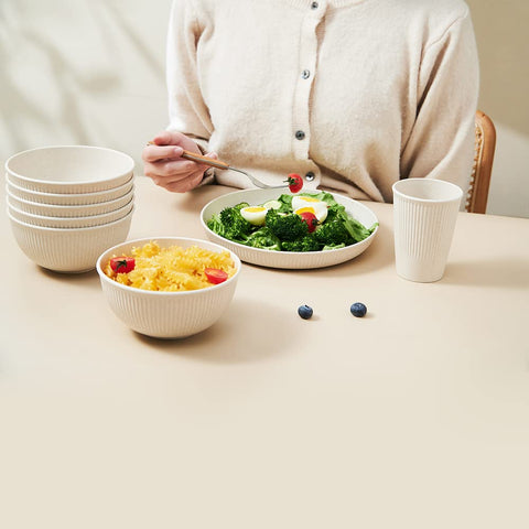 HXYPN microwave-safe plates and bowls allow quick reheats