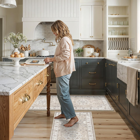 HY HAO YUN LAI kitchen runner at dishwasher front protects floors from drips and spills