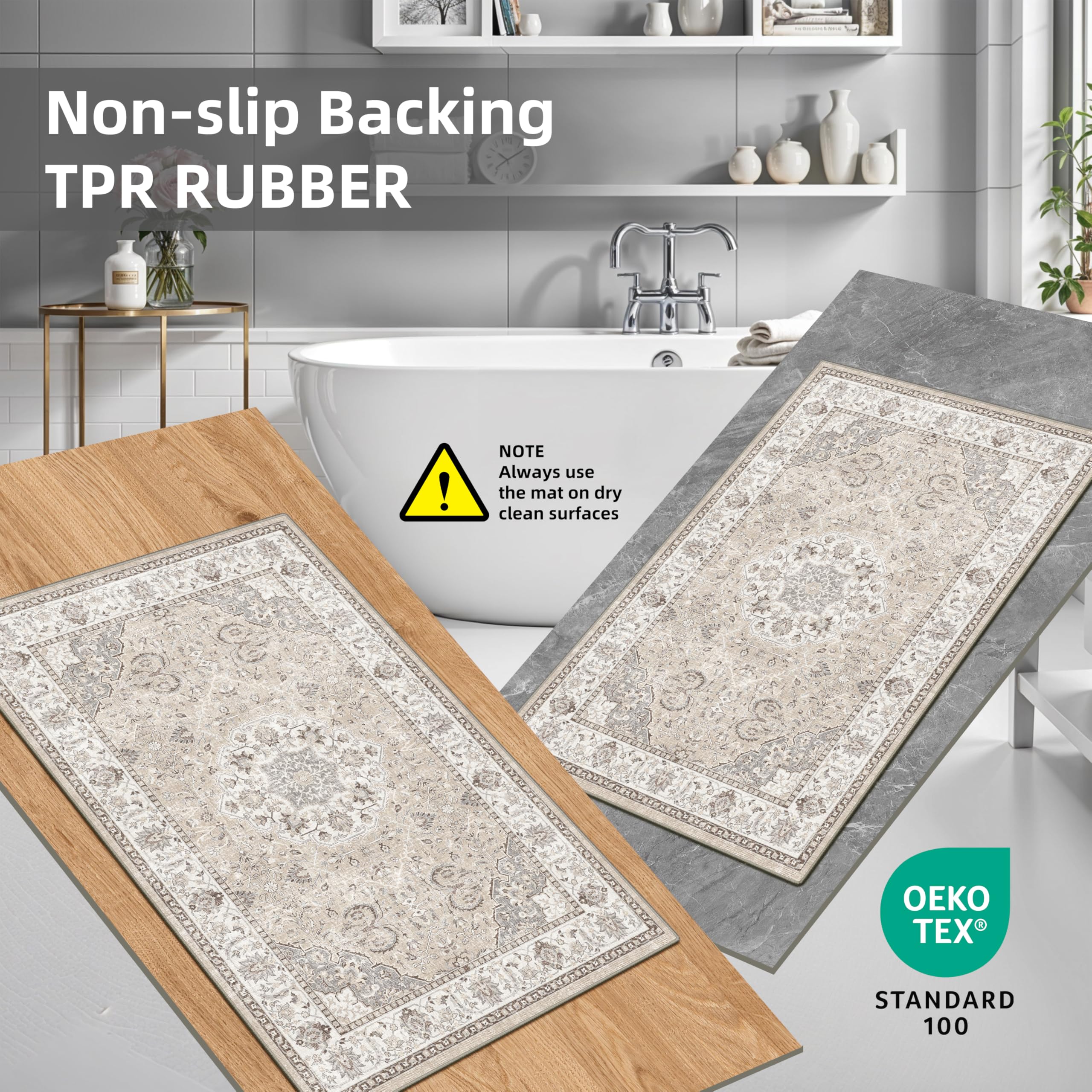 HY HAO YUN LAI water-resistant kitchen runner protects floors against spills