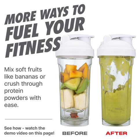 PowerWhisk action boosts blending speed in any shaker bottle.