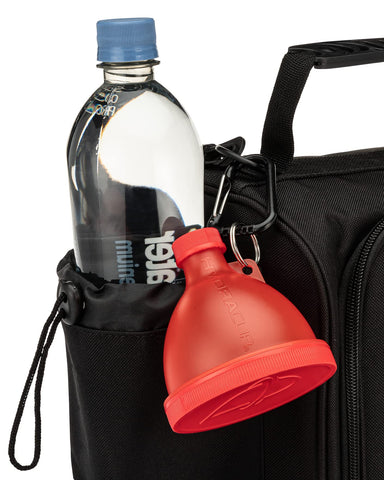 Hydra Cup ProStand keychain clip adds portable convenience.