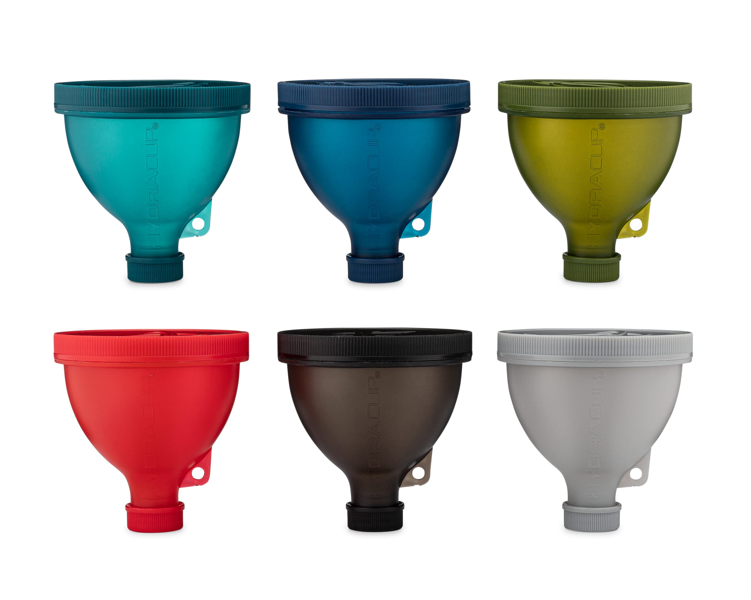 Hydra Cup ProStand red funnel for on-the-go bottle filling.