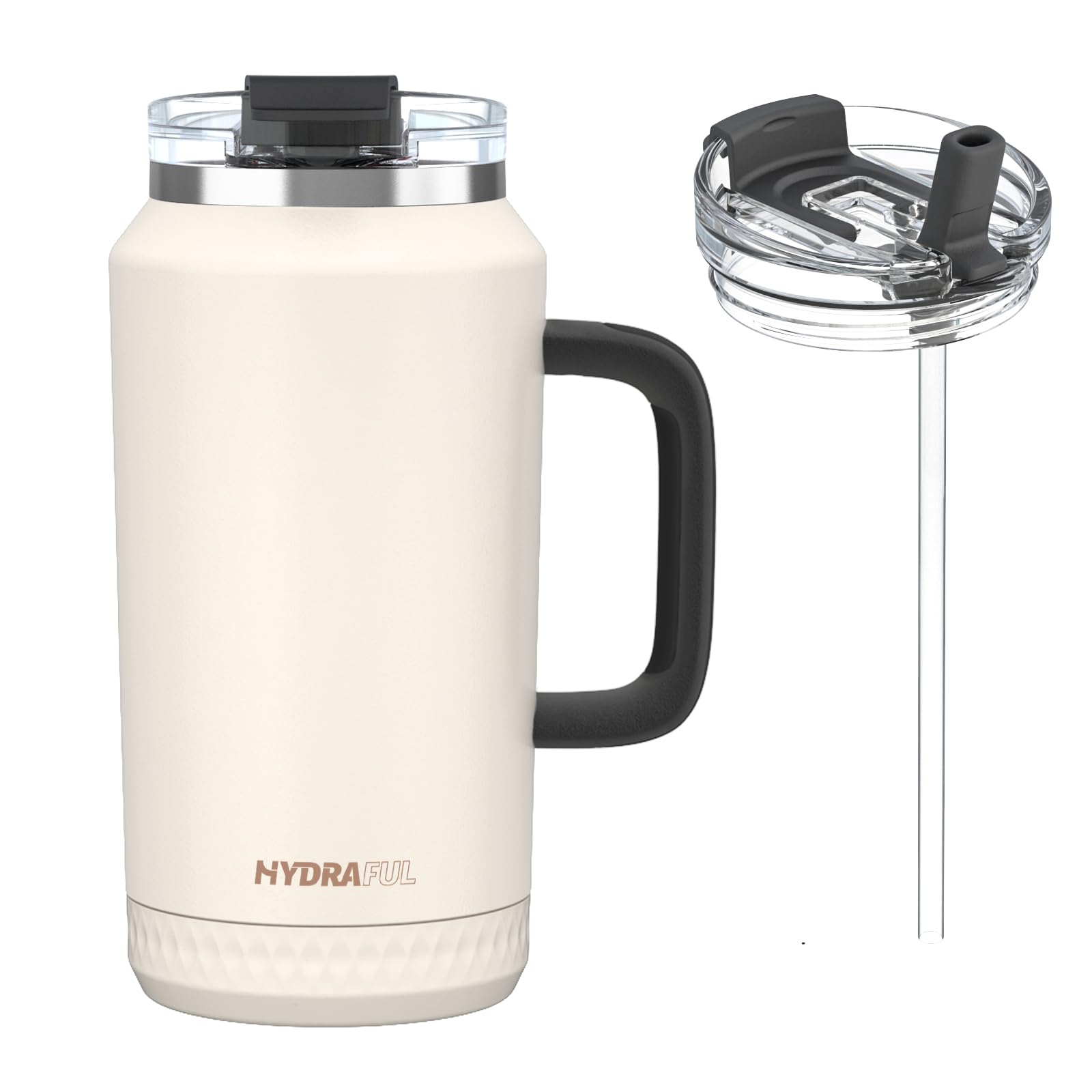 Hydraful 64oz tumbler with handle and straw for on-the-go hydration.