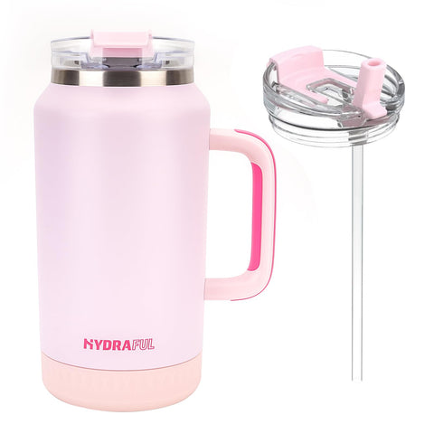 Hydraful 64oz tumbler with handle and straw for daily hydration