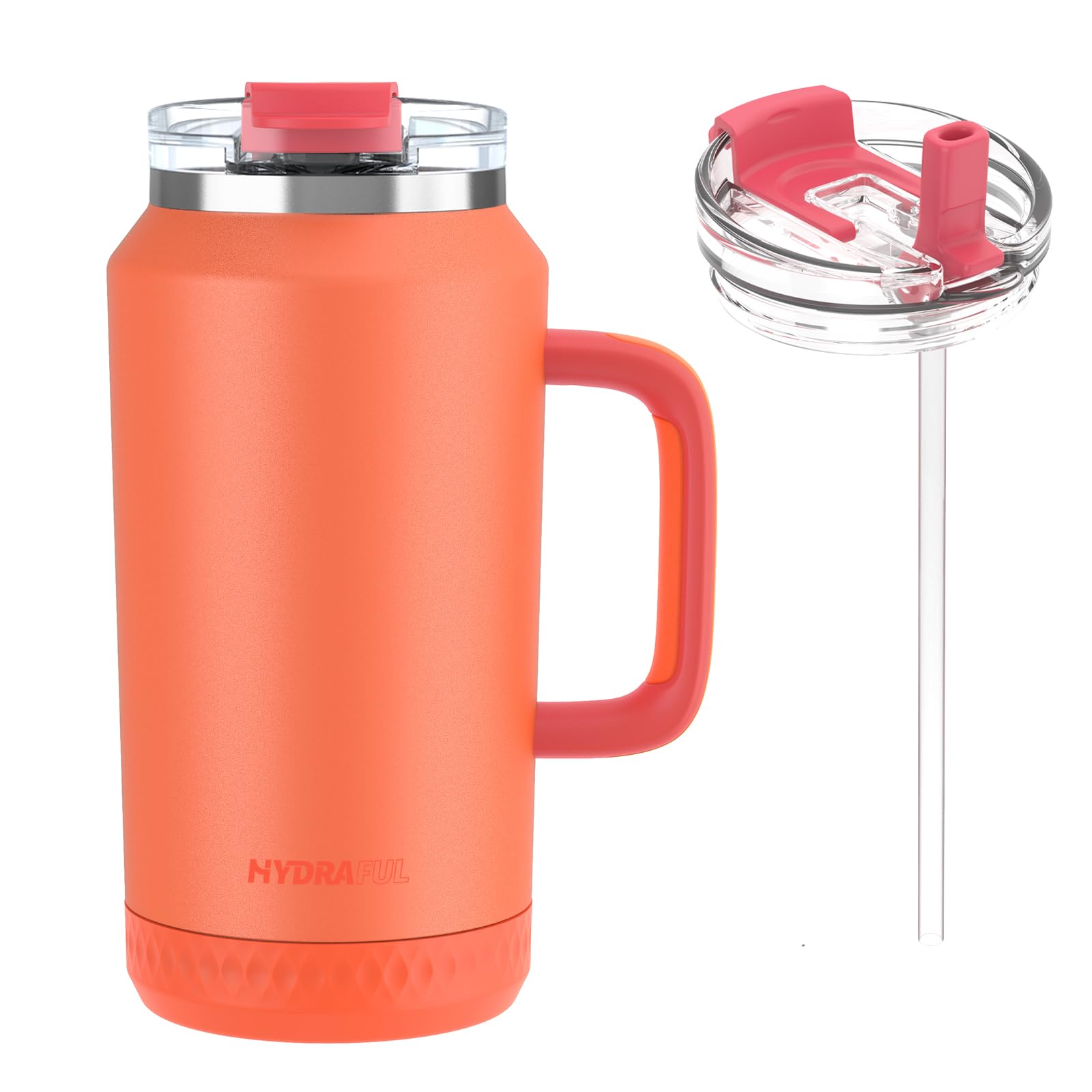 Hydraful 64oz tumbler with handle for easy grip and all-day hydration.