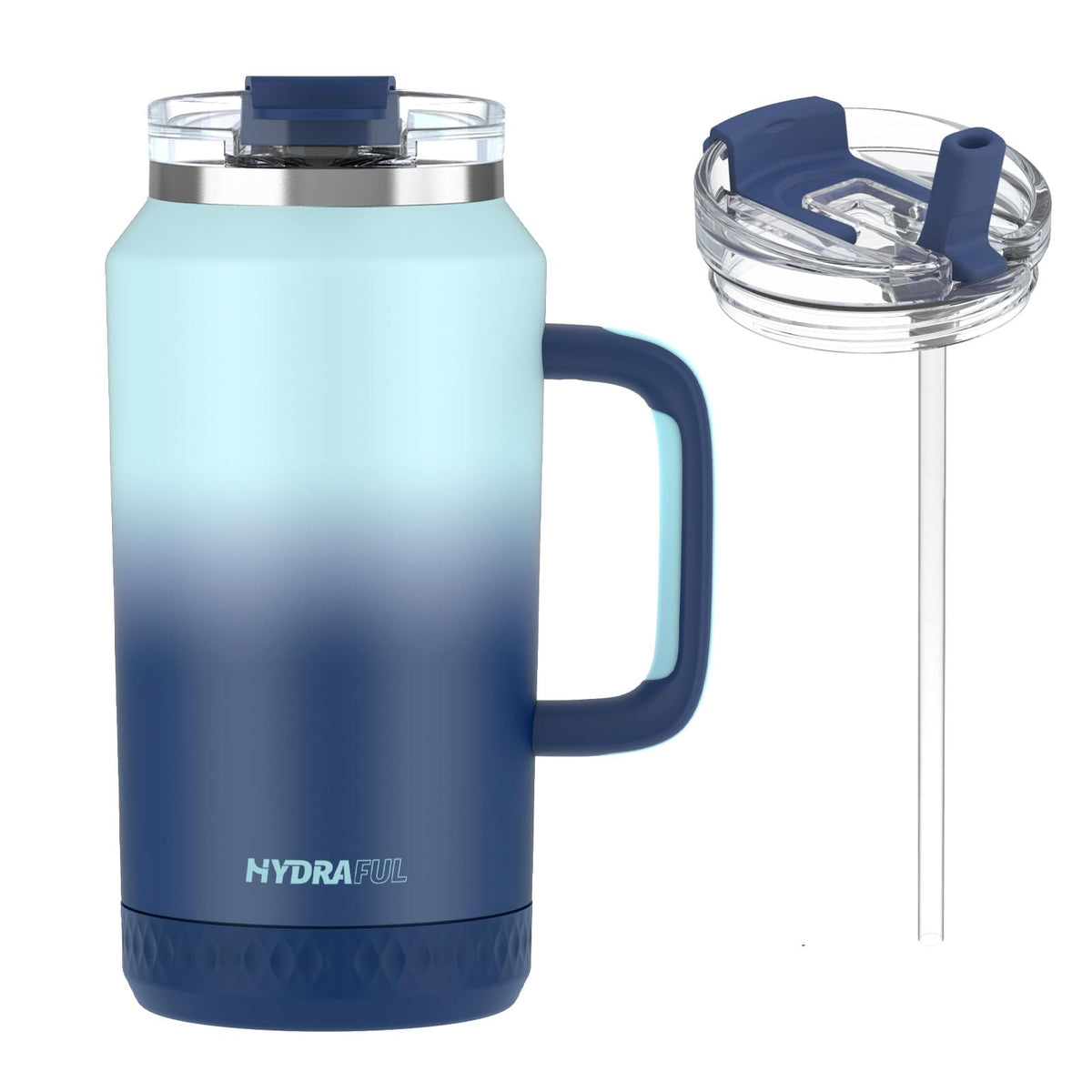 Hydraful 64oz tumbler with handle for on-the-go hydration and leak-proof performance.