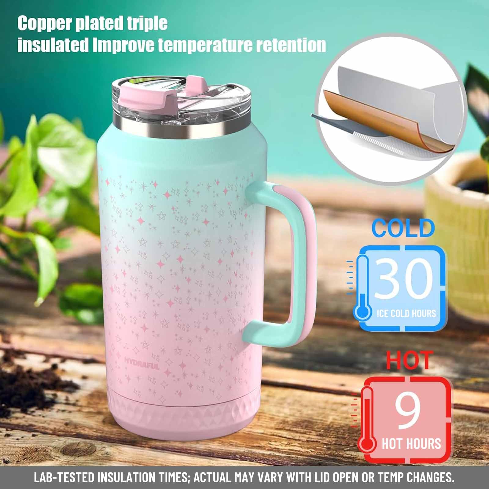 Hydraful anti-slip silicone base keeps it stable on any surface.