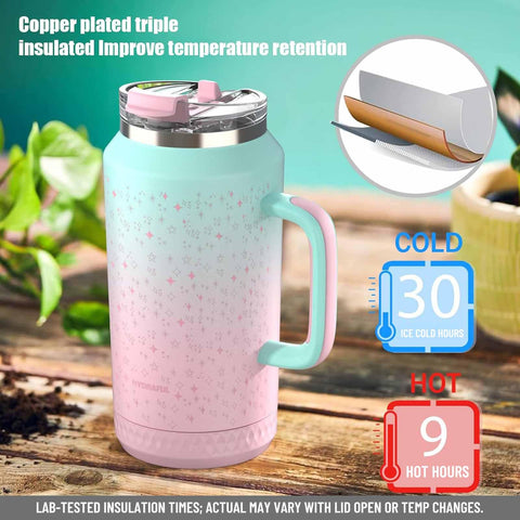 Hydraful anti-slip silicone base keeps it stable on any surface.