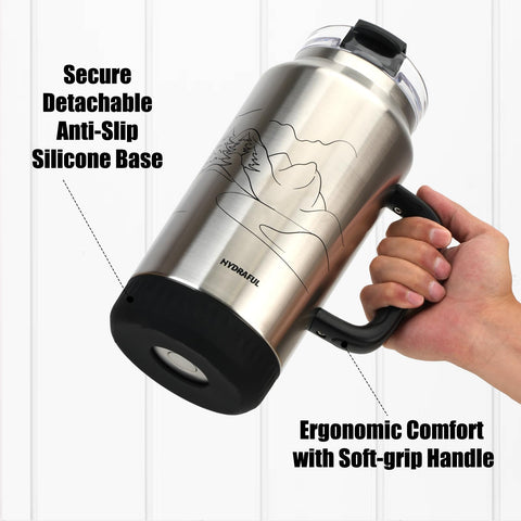 Hydraful 64oz tumbler is dishwasher safe for easy maintenance.