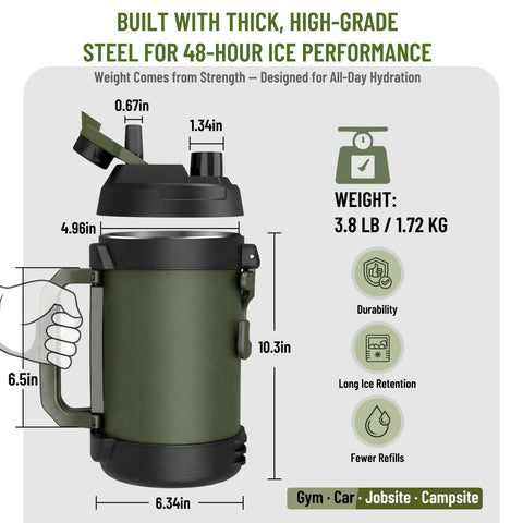 Hydraful gallon jug easy cleaning with wide opening.