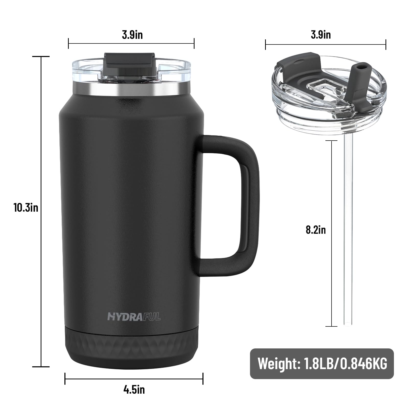 Hydraful large-capacity water bottle for long outings