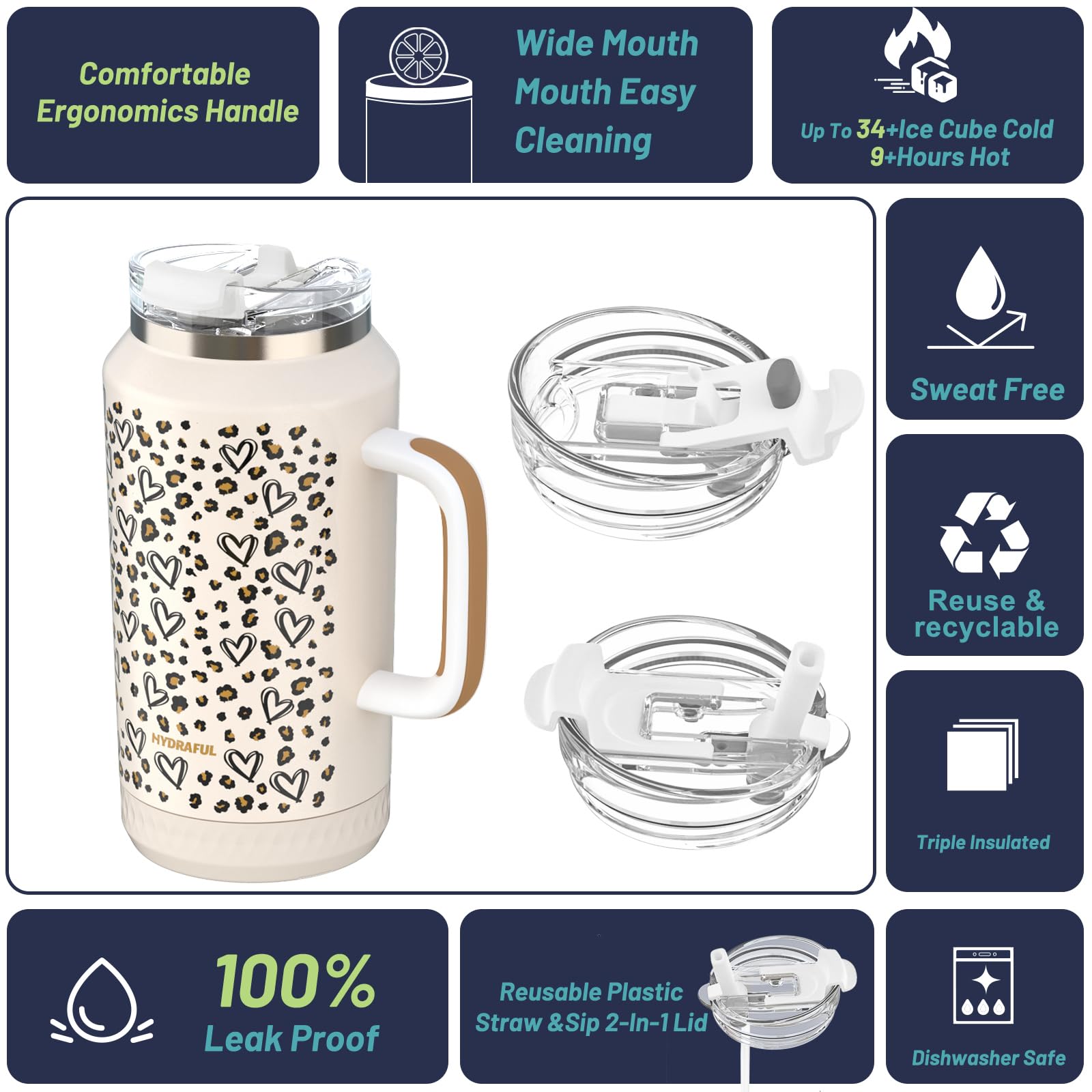 Hydraful tumbler with straw lid for quick sipping during workouts.