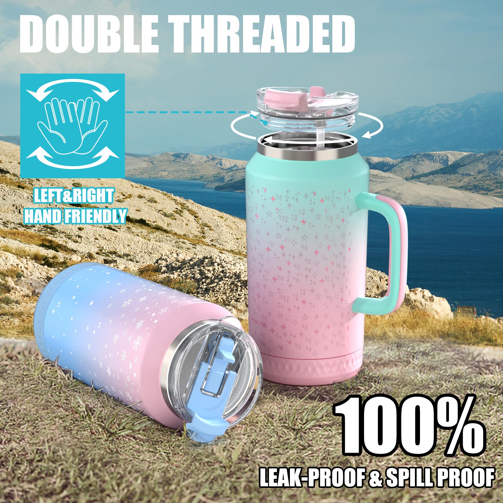 Hydraful wide-mouth design makes cleaning easy and allows fruit or ice.