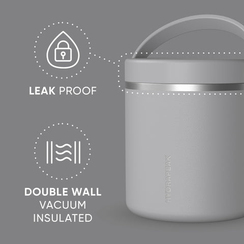 Hydrapeak 25oz food jar vacuum insulation keeps temperature for hours