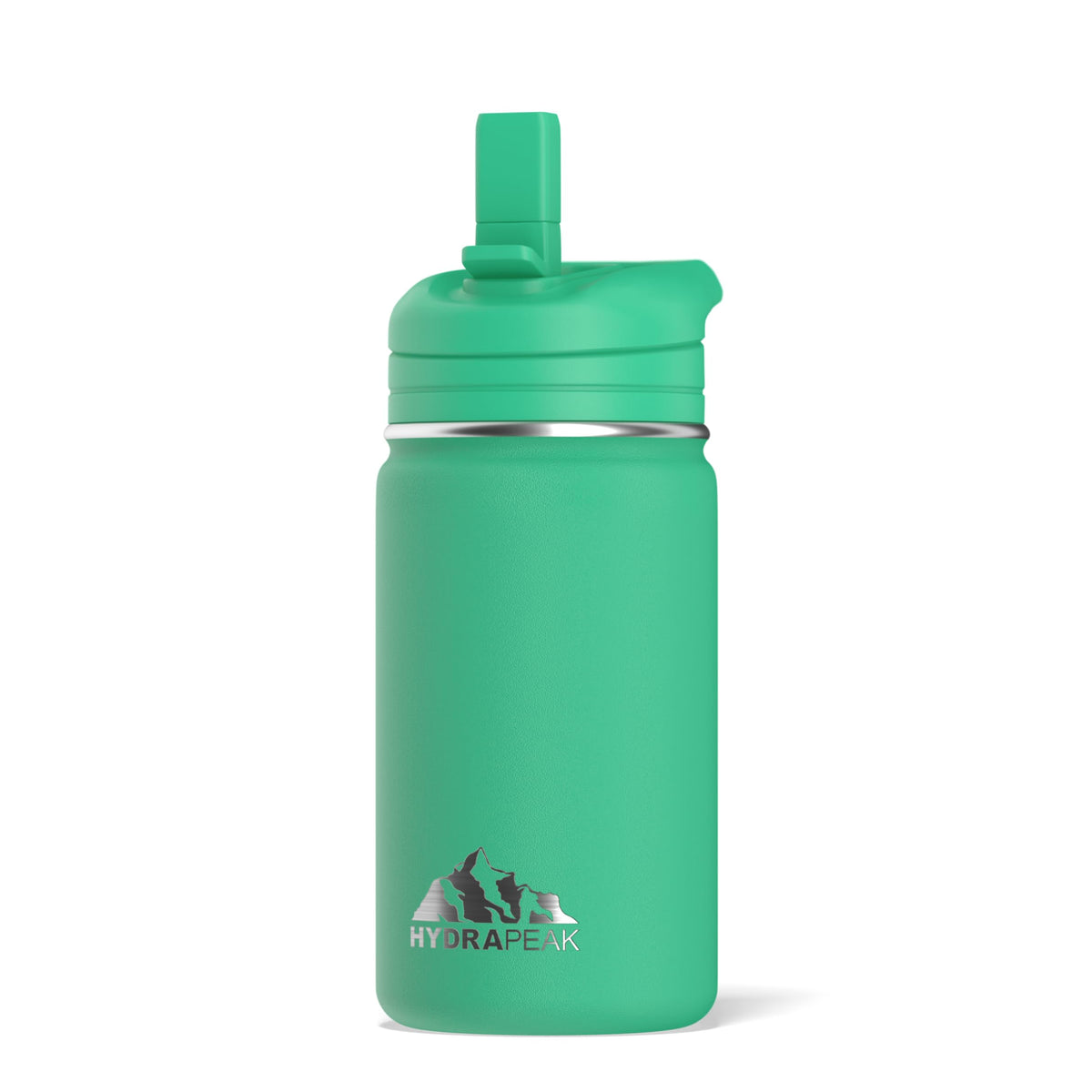 Hydrapeak Mini 14oz bottle with straw lid showing leak-proof design for daily use