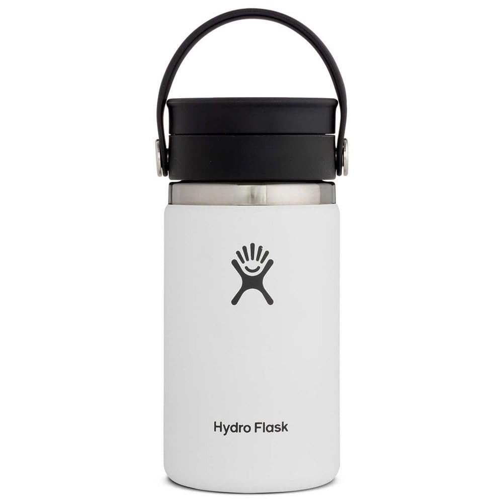 Hydro Flask 12oz wide-mouth bottle with Flex Sip Lid for leakproof sipping on the go.