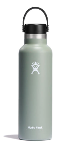 Hydro Flask 21oz Agave Green bottle with leakproof cap for secure transport