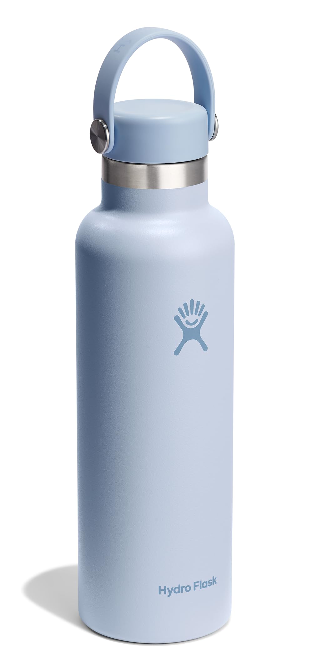 Hydro Flask Surf Blue bottle handle for easy carrying on the go.