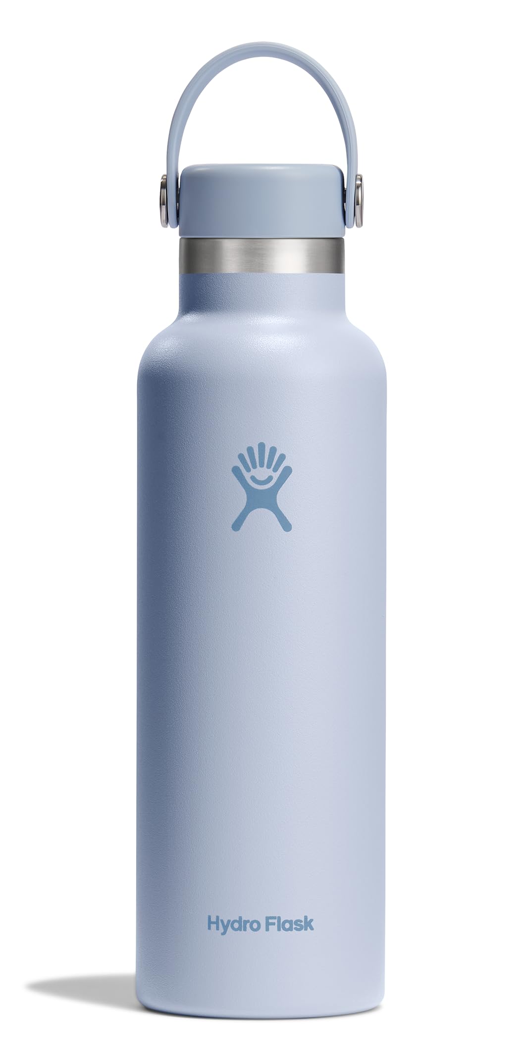 Hydro Flask 21oz Surf Blue bottle shows vibrant color and cold-holding capability.